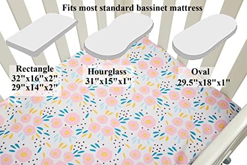 Tcmyyund Bassinet Sheet Set 2 Pack Ultra Soft Satin