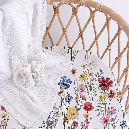Bimocosy Bassinet Sheets 4 Pack Neutral Butterfly Pattern