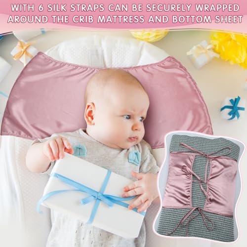 Hosuly 2 Pcs Satin Bassinet Sheets for Newborns 1