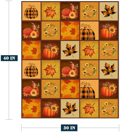 YeeJu Cozy Fall Plaid Throw Blanket 30x40 Inch