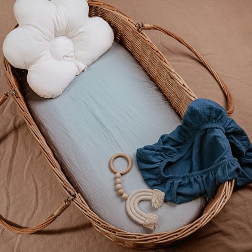 LYRICHOM Muslin Bassinet Sheets 2 Pack Soft Breathable