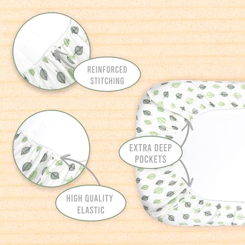 Bublo Baby 3 Pack Organic Muslin Bassinet Sheets