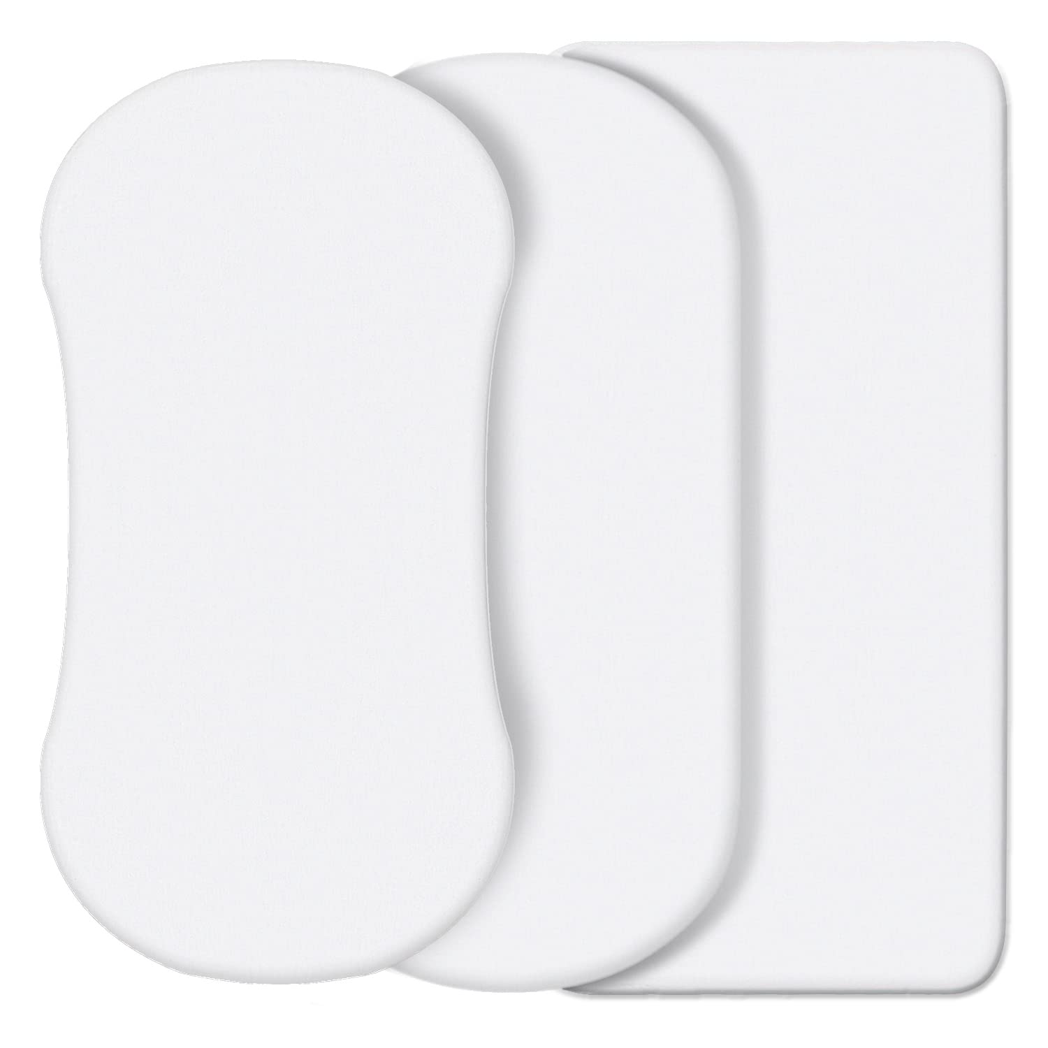 CaSaJa 3 Pack Bassinet Sheet Set - White