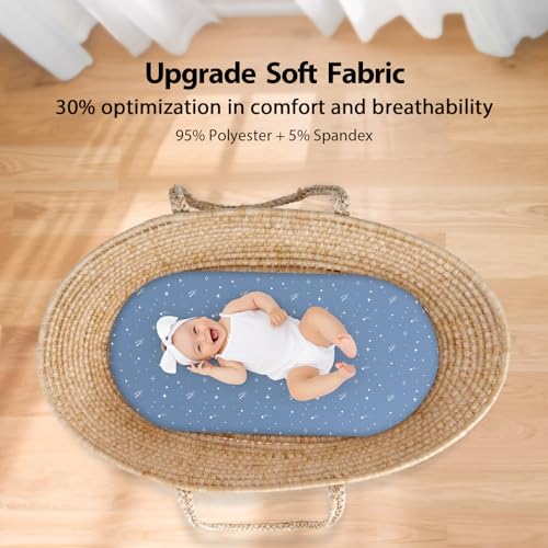 Unnivoll Bassinet Sheets 3 Pack Soft Breathable