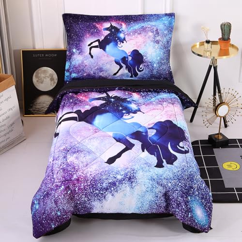 Wowelife Unicorn Toddler Bedding Set for Girls