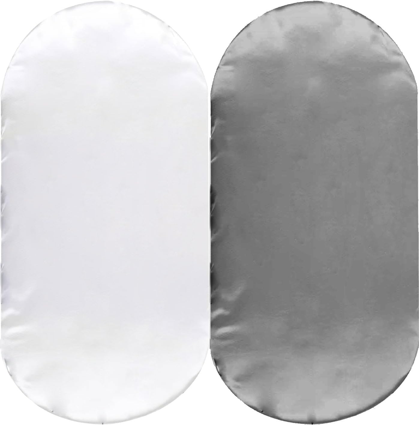 Cozysilk 2 Pack Satin Chiffon Bassinet Sheets Soft Silky White and Gray