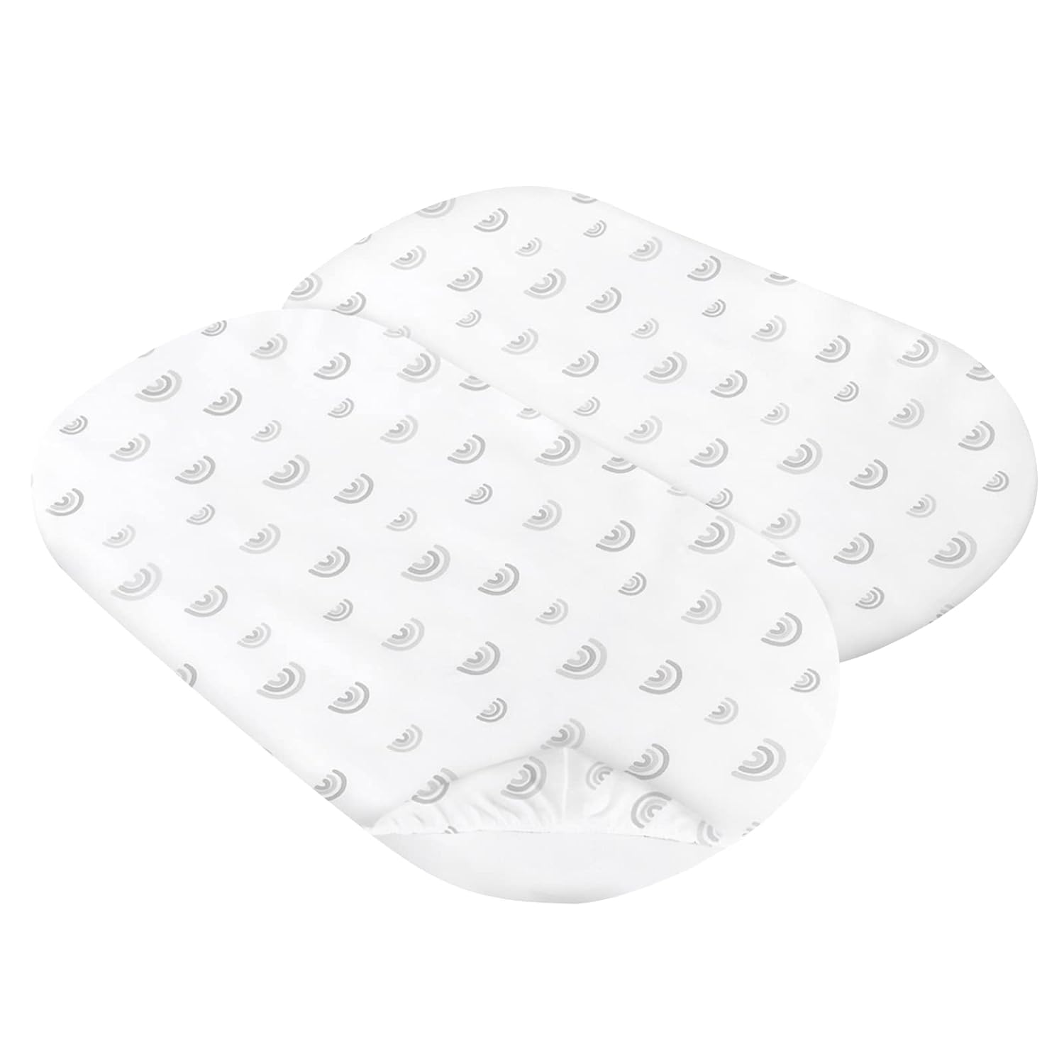 Coldwind Bassinet Sheet Set 2 Pack Gray Rainbow