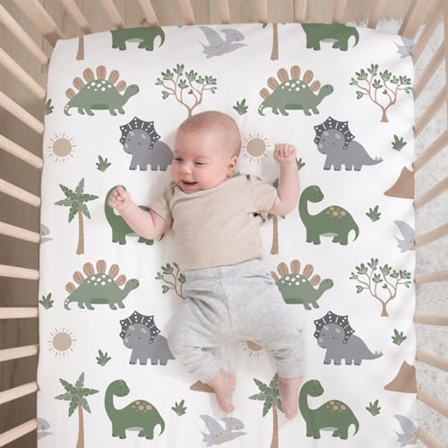 The Peanutshell Dinosaur Dreams Crib Bedding Set 3-Piece