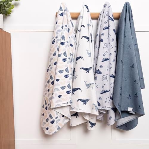 Gerber Unisex Flannel Receiving Blankets Pack of 4