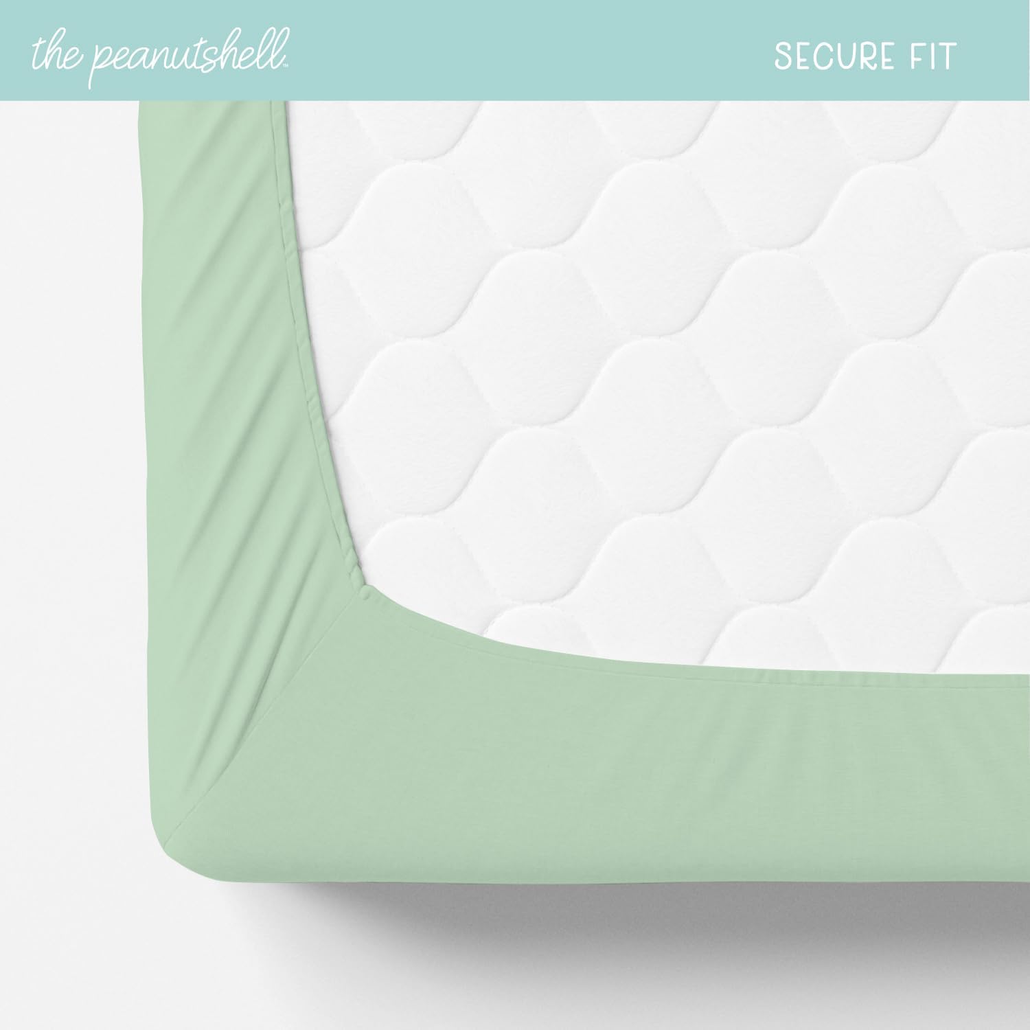 The Peanutshell Baby Bassinet Sheets 4-Pack Green Dino