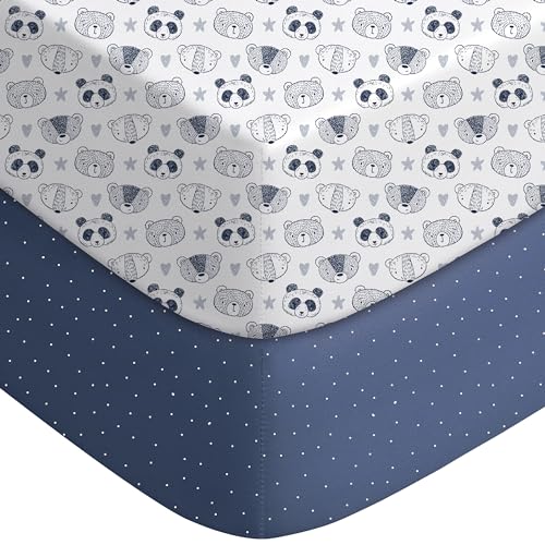Yoofoss 2 Pack Crib Sheets Panda Design