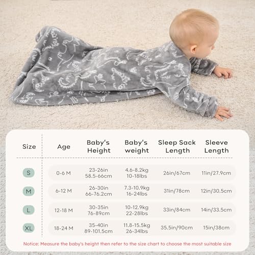Unnivoll Fleece Sleep Sack for 18-24 Months Toddler
