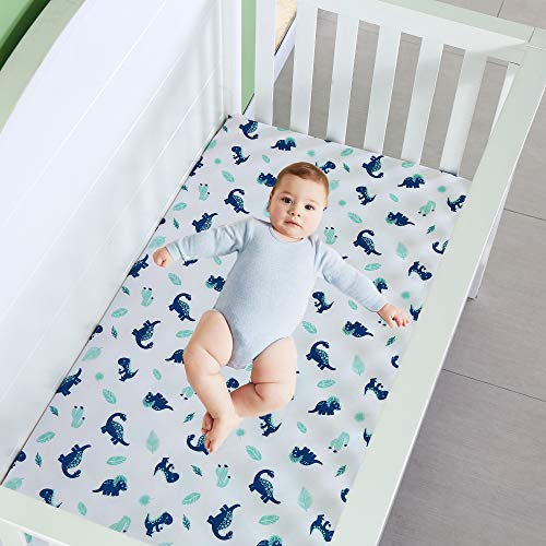 JISEN 3 Piece Crib Bedding Set Dinosaur Print