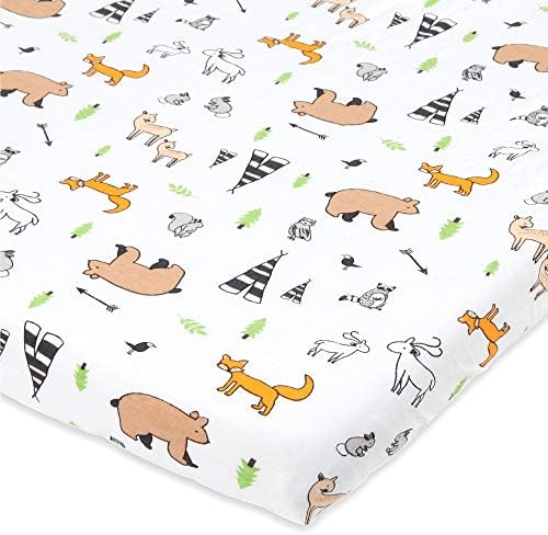 Joey Joan Bassinet Sheet for 15x33 Inch Mattress - Woodlands - 1 Pack