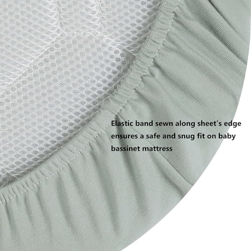 100 Organic Cotton Bassinet Sheets 2 Pack