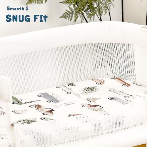 GRSSDER Stretchy Ultra Soft Bassinet Sheet Set 2 Pack