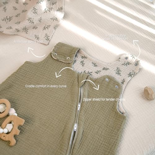 lulumoon Muslin Sleep Sack for Baby 3-9 Months 1
