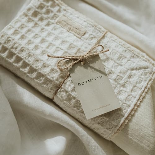 DORMIKID Organic Baby Blanket - 27x31 Inch Ivory
