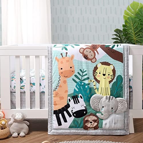 The Peanutshell Safari Crib Bedding Set 3 Piece