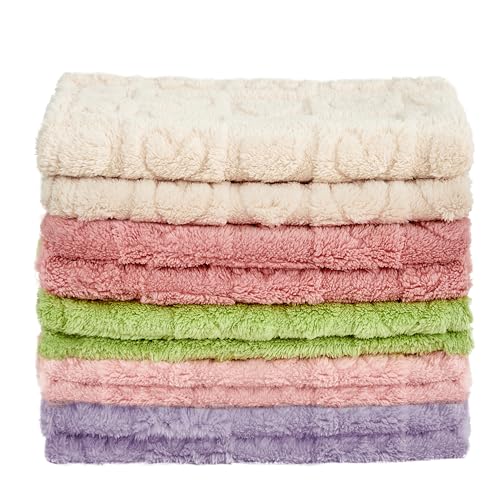 Yurhap Fleece Baby Blanket Heart Checkered Purple 30x40