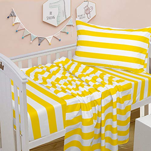 NTBAY Toddler Sheet Set - 3-Piece Microfiber Crib Set