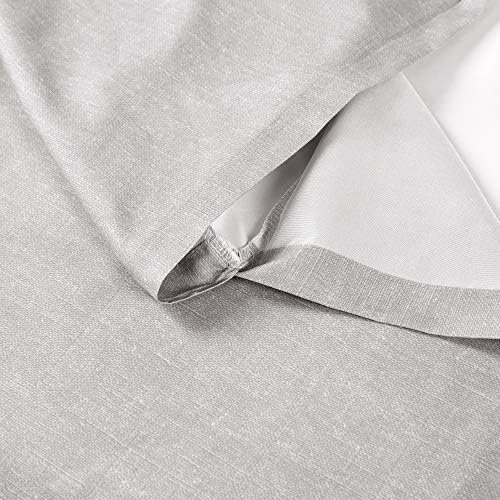Lush Decor Gray Linen Textured Crib Skirt with 16 Drop