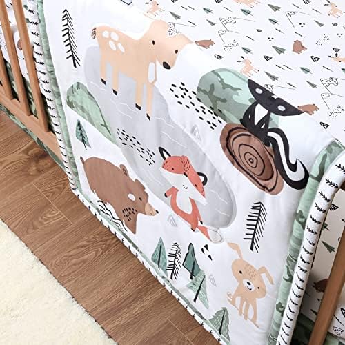 Peanutshell 3-Piece Crib Bedding Set for Boys - Woodland Camo