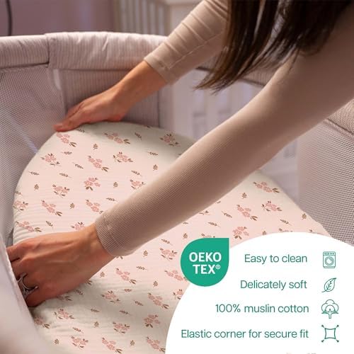 Mi Flor Muslin Bassinet Sheets 2 Pack
