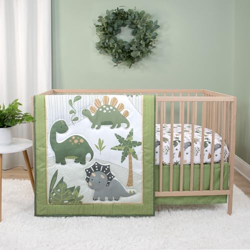 The Peanutshell Dinosaur Dreams Crib Bedding Set 3-Piece