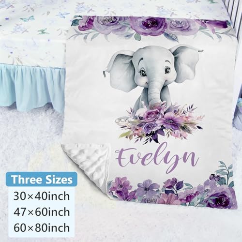 Dyoart Personalized Baby Bedding Set with Elephants