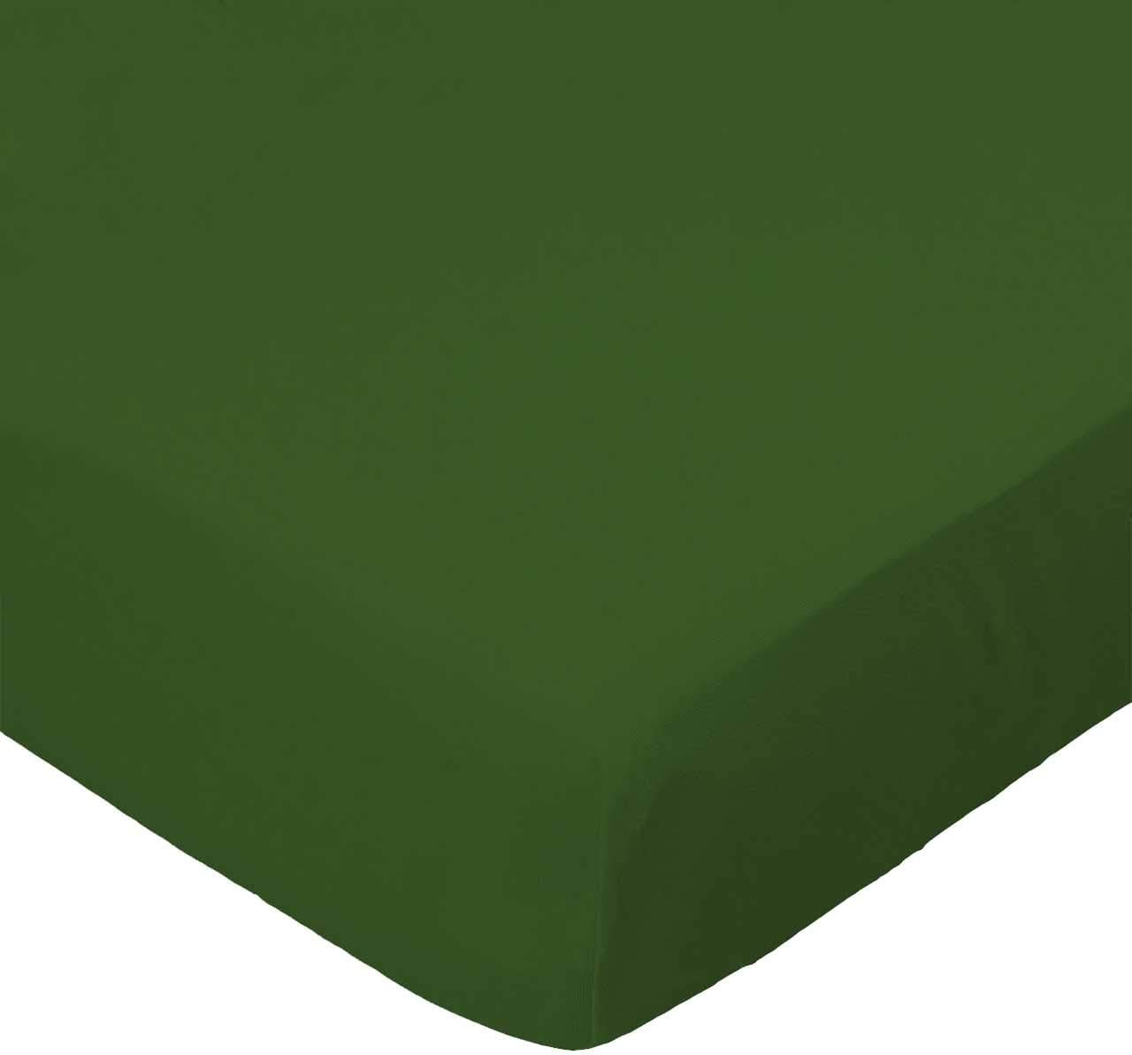 SheetWorld Baby Fitted Cradle Sheet 18x36 Hunter Green 100 Cotton Flannel Unisex