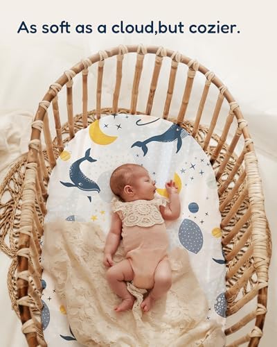 TotAha Bassinet Sheets 2 Pack - Buttery Soft and Stretchy