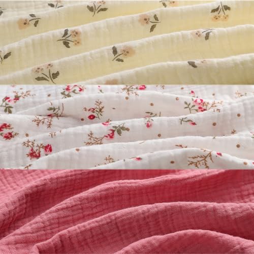 Onacosht Muslin Bassinet Sheets 3 Pack Solid Pink and Floral 1