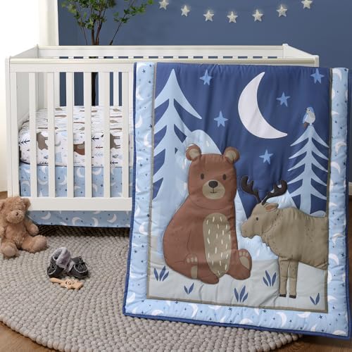 The Peanutshell 3 Piece Crib Bedding Set for Boys