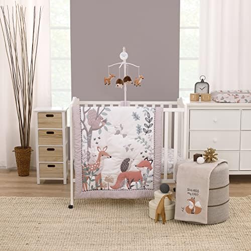 NoJo Forest Friends 3-Piece Mini Crib Bedding Set