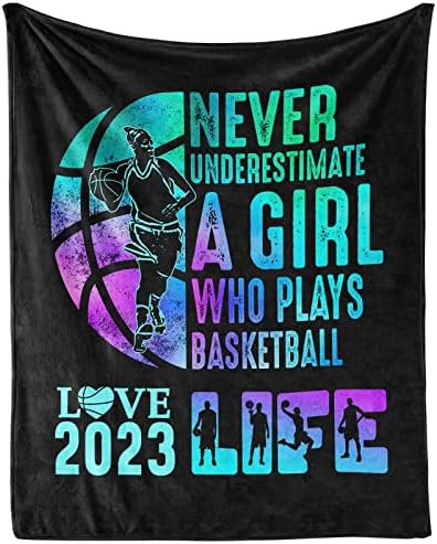 XaocNyx Basketball Throw Blanket for Girls - 40x50 Inches Crib Size