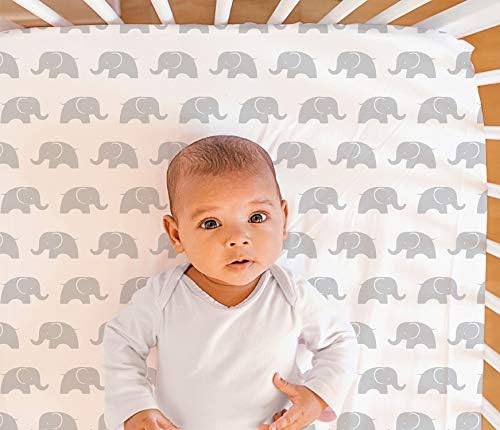 The Peanutshell 3-Piece Crib Bedding Set - Elephant Theme