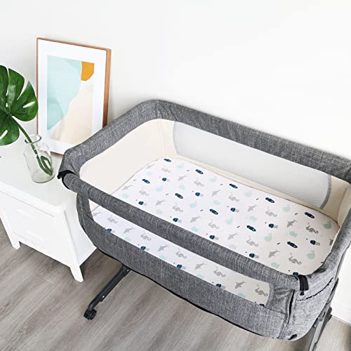 SPRINGSPIRIT Bassinet Sheets 2 Pack Dinosaur Ocean Print