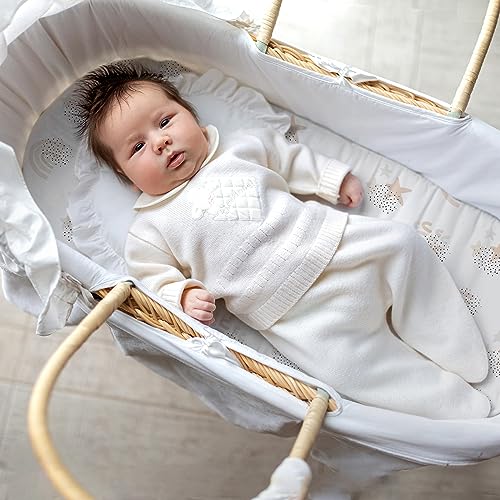 GLLQUEN BABY Bassinet Sheets 4 Pack Rainbow Pattern 1