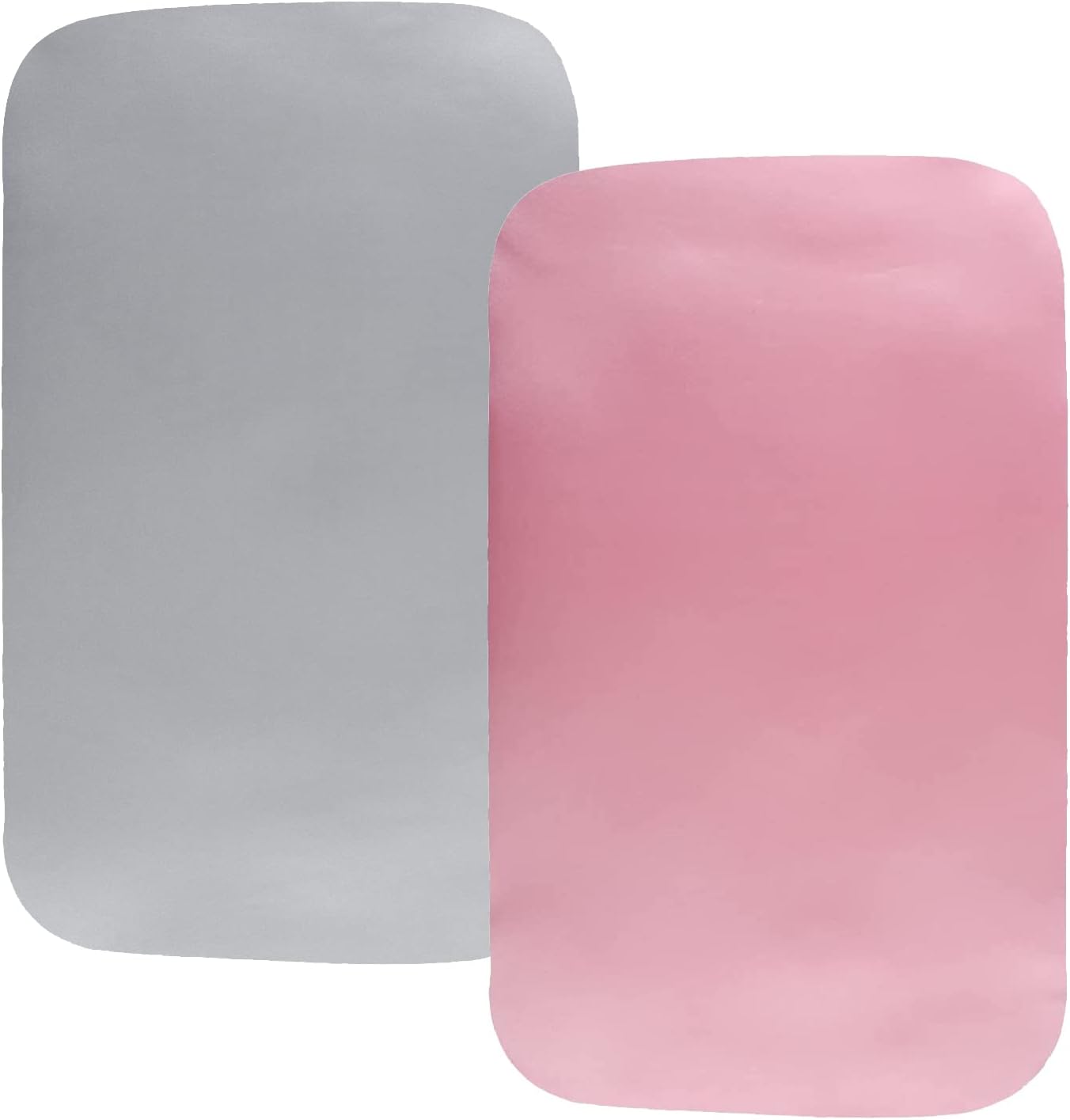 Satin Bassinet Sheet 2 Pack - Pink Grey