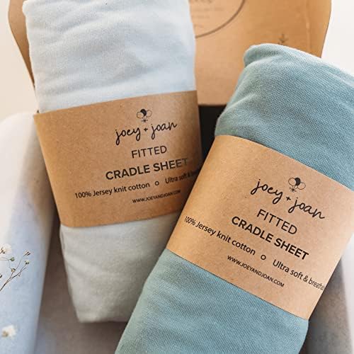 Joey Joan Cradle Sheets Fitted 18x36 Inch 2 Pack 1