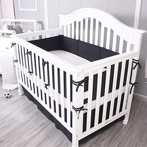 Belsden Black Crib Skirt with Split Corners and Pleats
