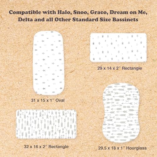 Bublo Baby Bassinet Sheets 3-Pack Organic Cotton