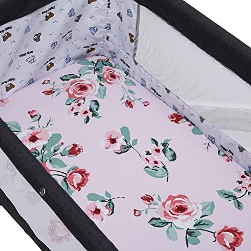Tontukatu Bassinet Sheet Set 4 Pack Floral Pink