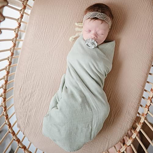 Mushie Extra Soft Bassinet Crib Sheet 30x16 Blush