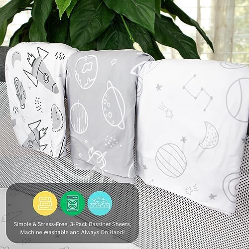 Tansy Panda Bassinet Sheets 3 Pack 33x20 Inch