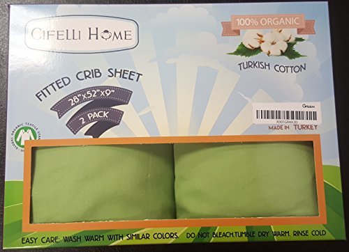 OrganicPro 100 Organic Turkish Cotton Crib Sheets 2 Pack