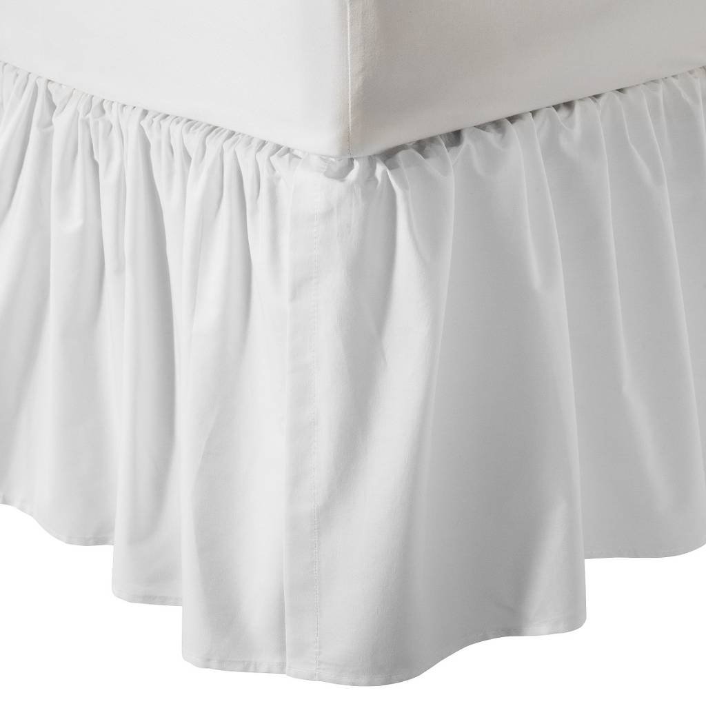 Baby Doll Bedding Solid Crib Skirt White