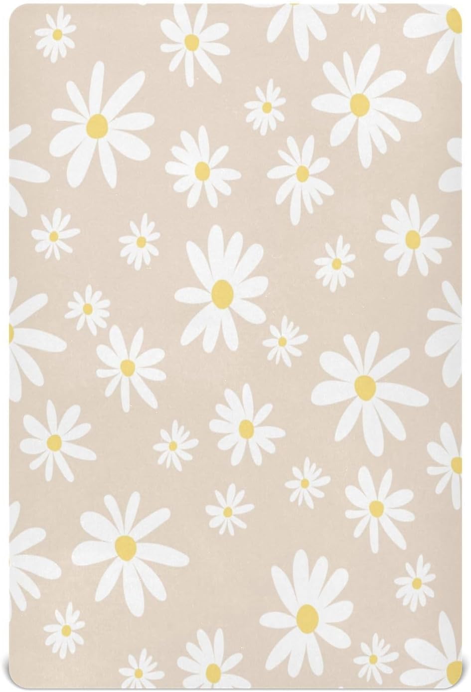Kigai Daisy Beige Crib Sheet 28x52in