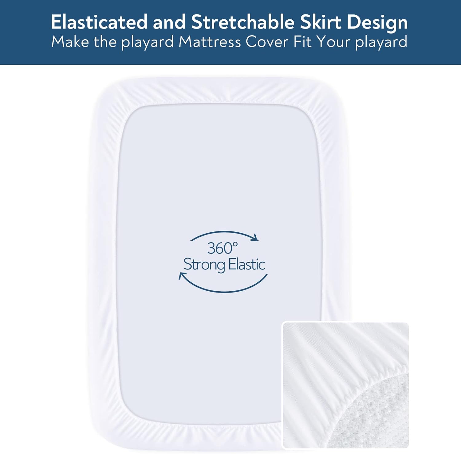 Mini Crib Mattress Protector Cover 2 Pack